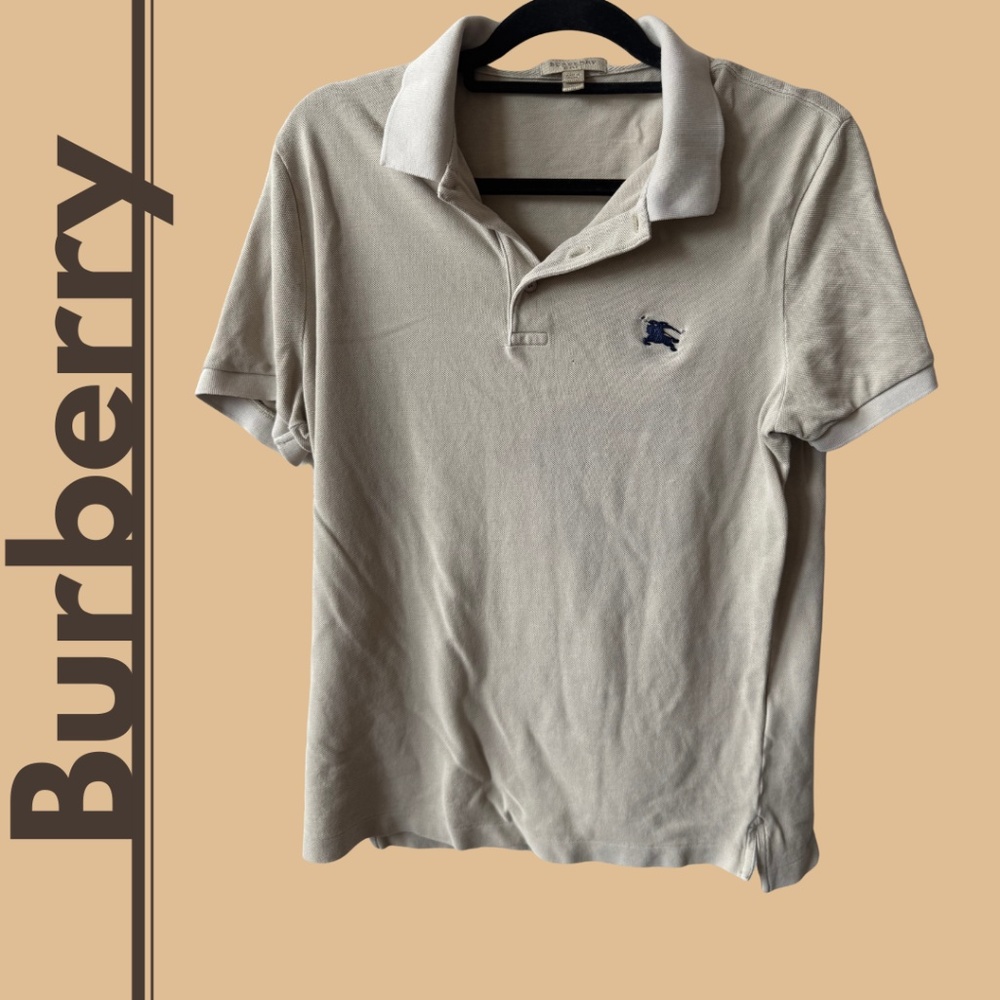 Burberry: Beige Polo, Size Medium.
